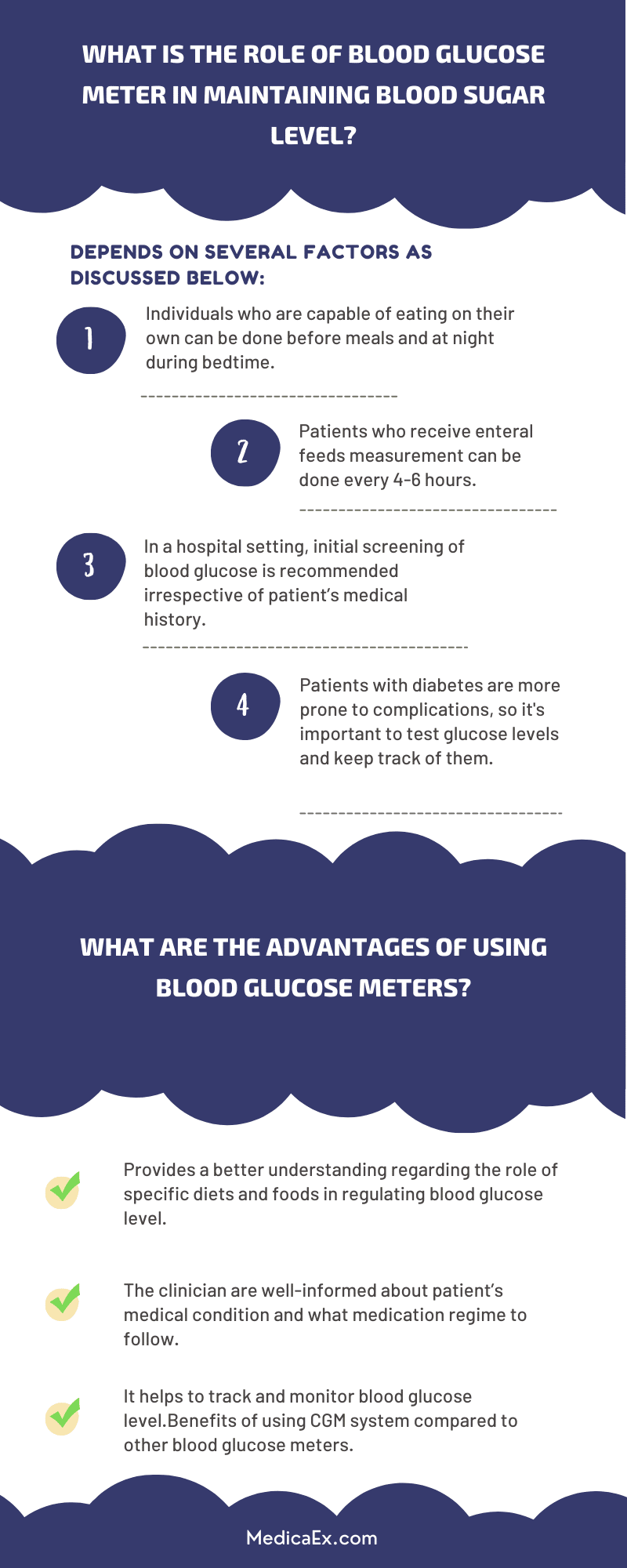 What is the role of blood glucose meter in maintaining blood sugar level?