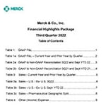 Merck Announces Third-Quarter 2022 Financial Results