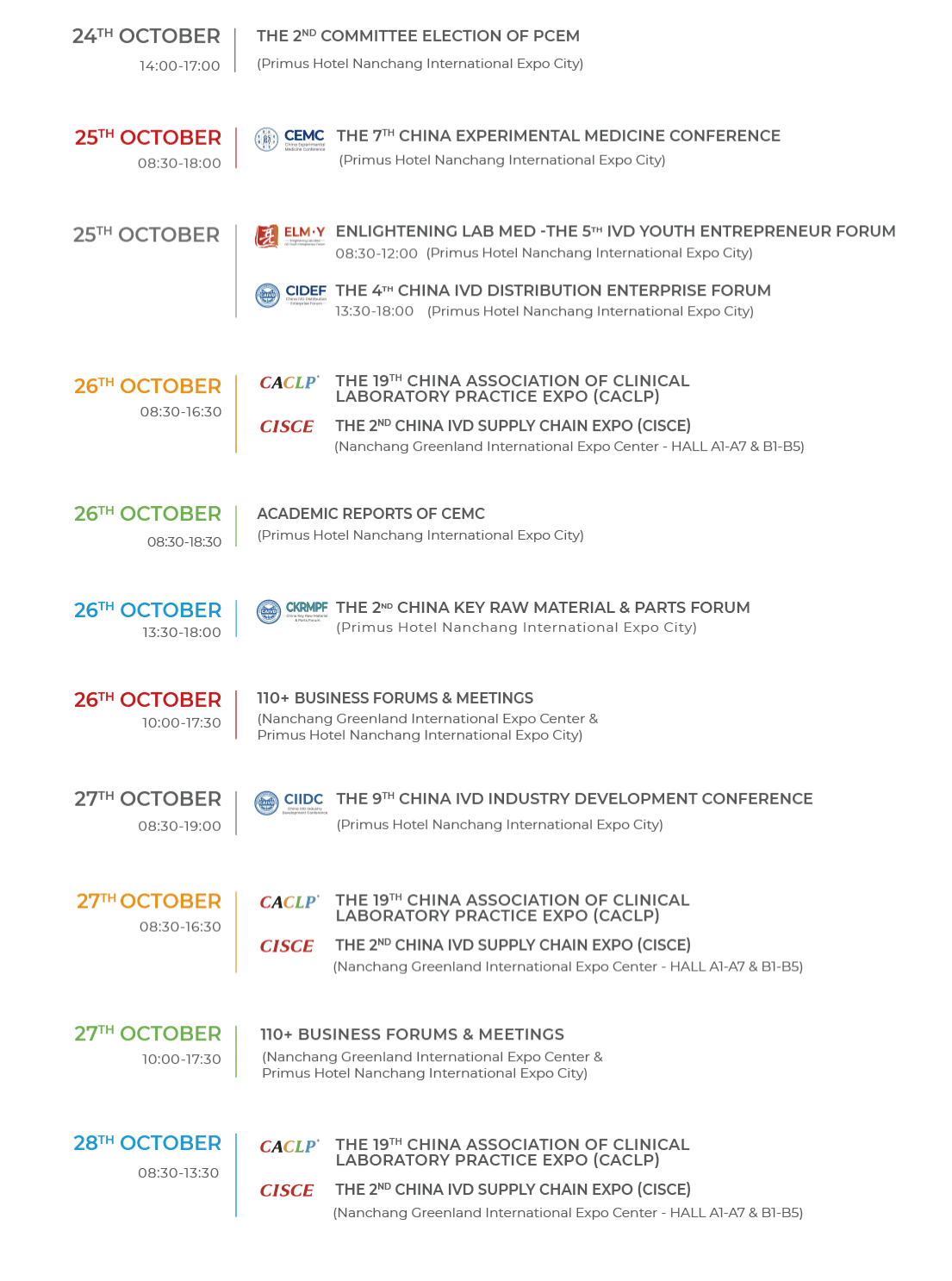 Schedule of CACLP 2022